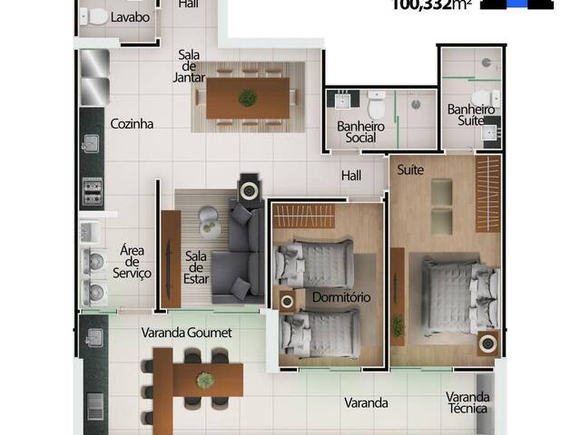 #2055 - Apartamento para Venda em Mongaguá - SP - 2